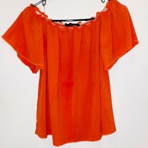 Blouse color orange